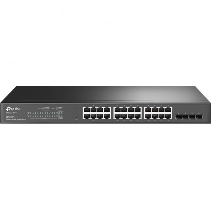 Smart-коммутатор TP-LINK 24-портовый гигабитный с 4 SFP-слотами T1600G-28TS (TL-SG2424) Smart-коммутатор TP-LINK 24-портовый гигабитный с 4 SFP-слотами T1600G-28TS (TL-SG2424)
